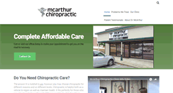 Desktop Screenshot of mcarthurchiropractic.com