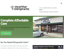 Tablet Screenshot of mcarthurchiropractic.com